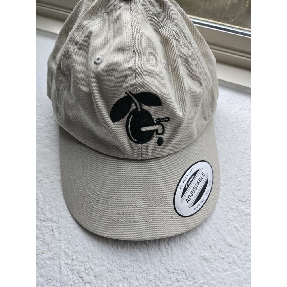 Vintage Duck Brand Tan Beige Green Duck Logo Baseball Hat Cap Strap-back 18B0093